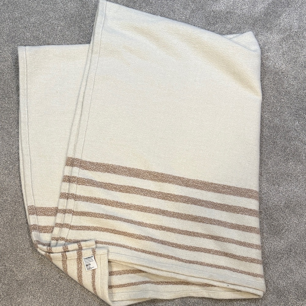 Bungalow 70"x55" Arctic Ivory Throw Blanket. Crate & Barrel